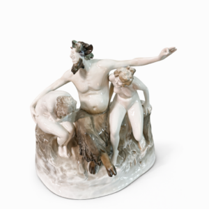 Rosenthal Porcelain figural group Faun with two Nymphs