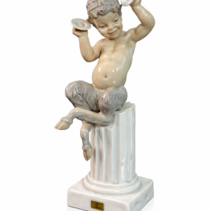 Lladró Porcelain Figurine of a Faun Playing Cymbals