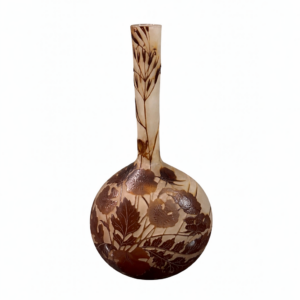 Emile Gallé Glass Paste Vase With Poppies